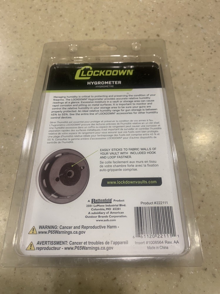 Lockdown Hygrometer Silver 222111