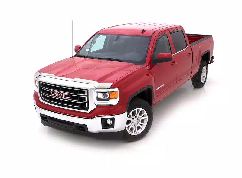 Chrome Aeroskin Hood Protector Bug Shield Deflector for 14-2018 GMC Sierra 1500