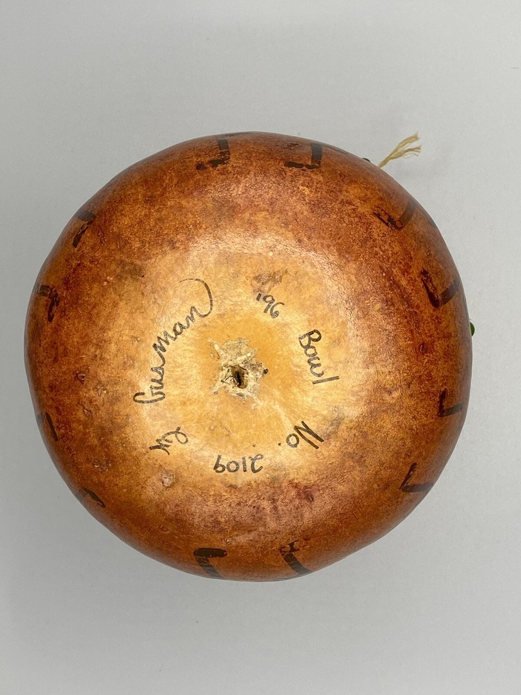 HAND PAINTED GOURD SIGNED GUSMAN 1996
