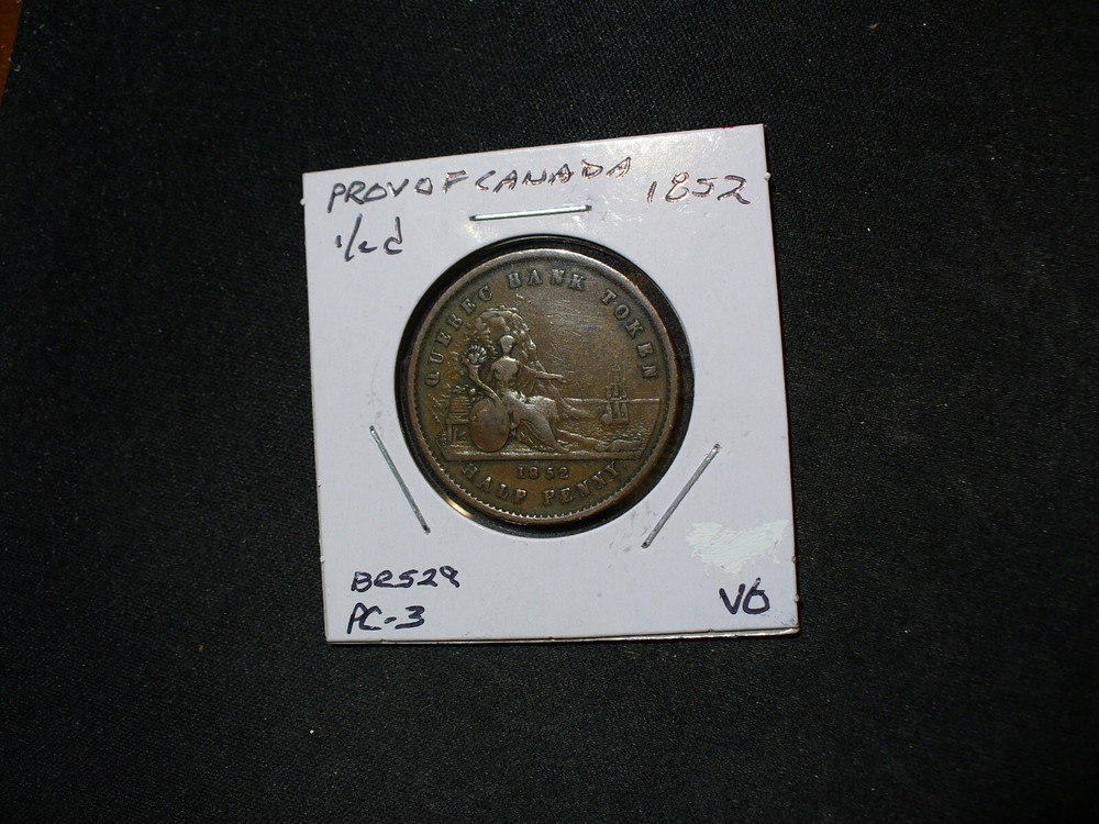 Canada 1852 1/2 Cent Bank Token