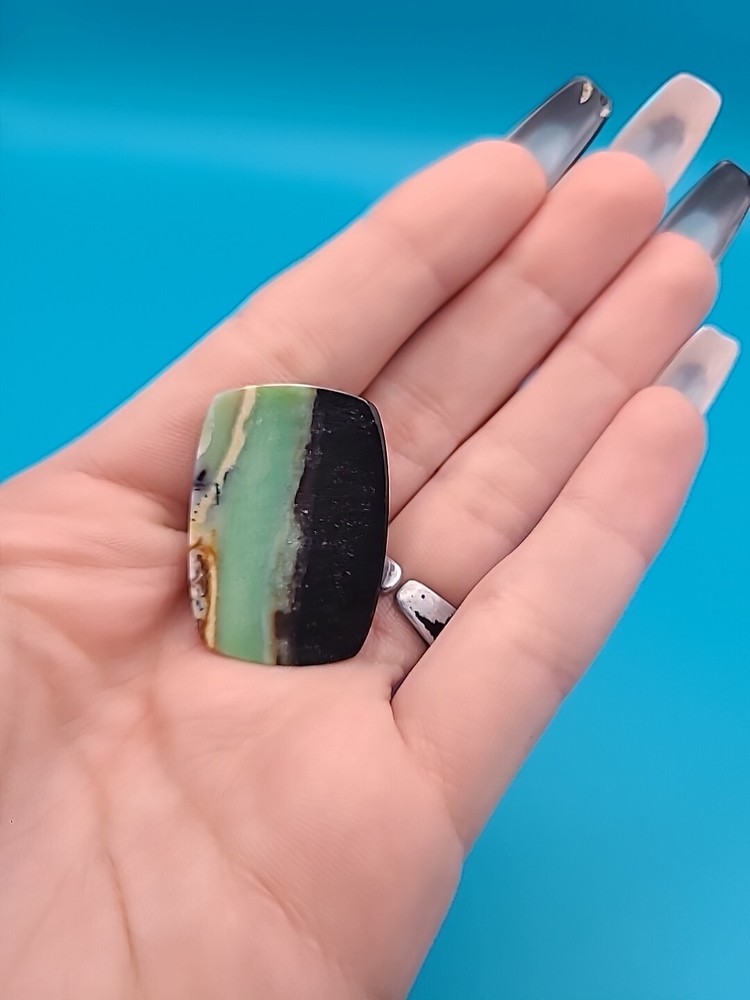 Indonesian Blue Opalized Petrified Wood Cabochon