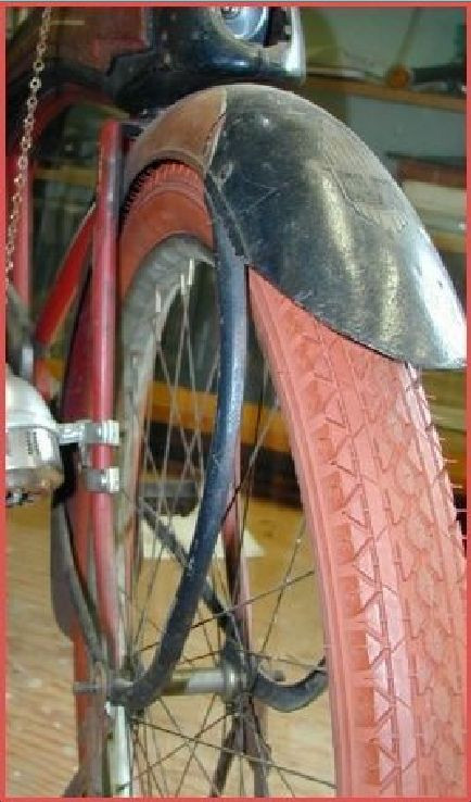 Red Balloon Tire, Pre-War-type tread, Schwinn size 26"x 2.125", FREE SHIP in USA