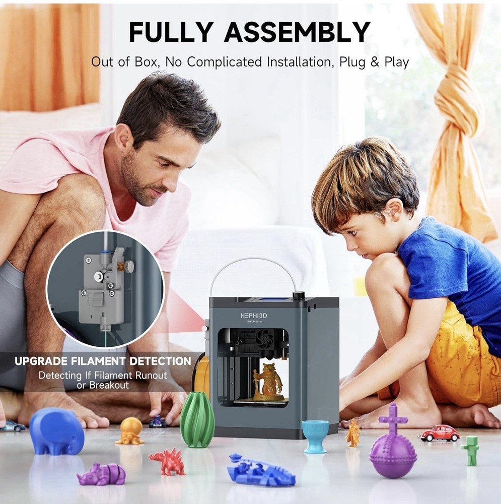 Desktop FDM 3D Printer Auto Leveling High Precision PLA ABS DIY Home Use Machine