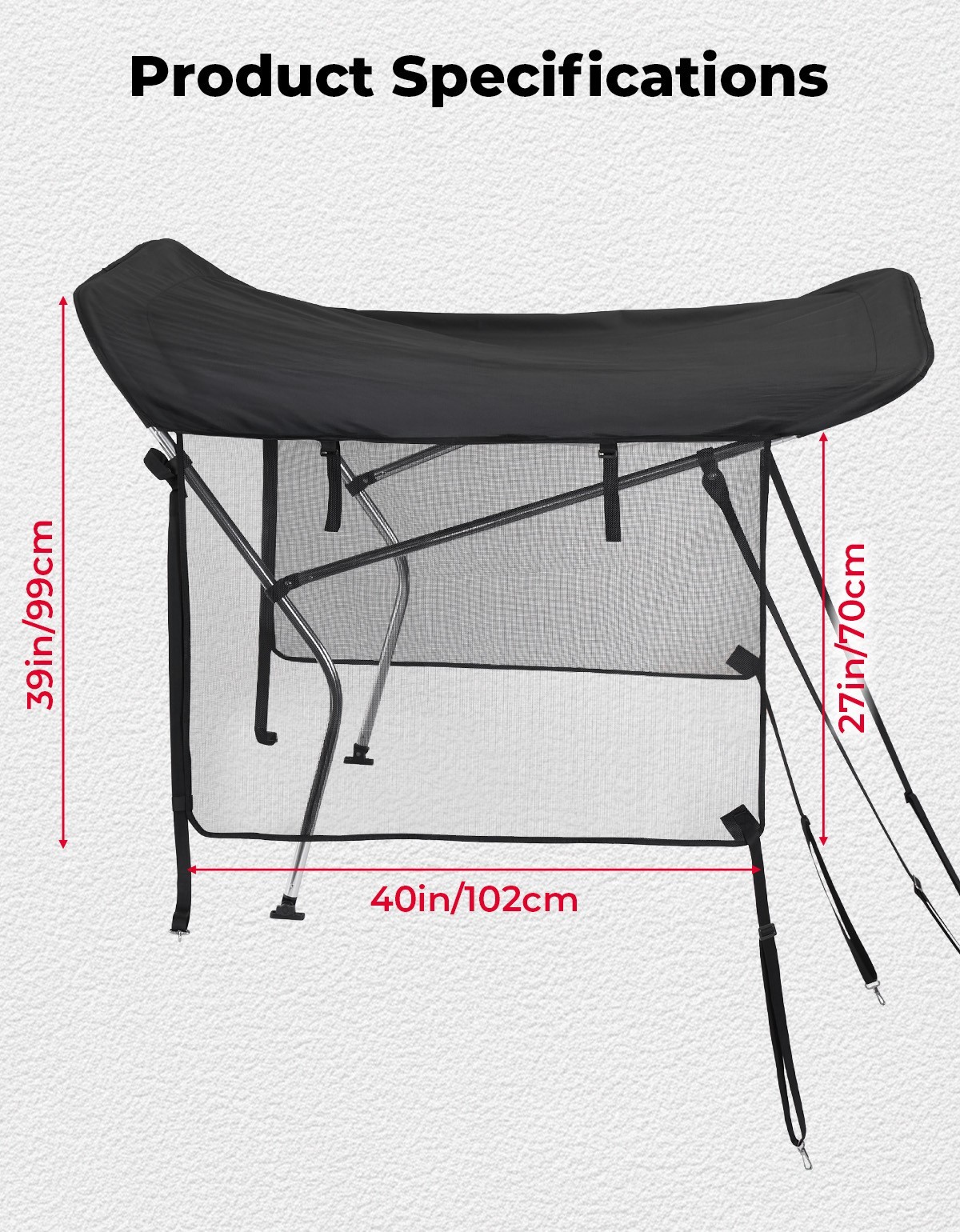 KEMIMOTO Sun Shade Canopy for Zero Turn Lawn Mowers, New