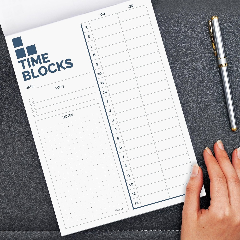 Time Blocking Planner 10"x7", Daily Time Box Planner, Time Management Planner...