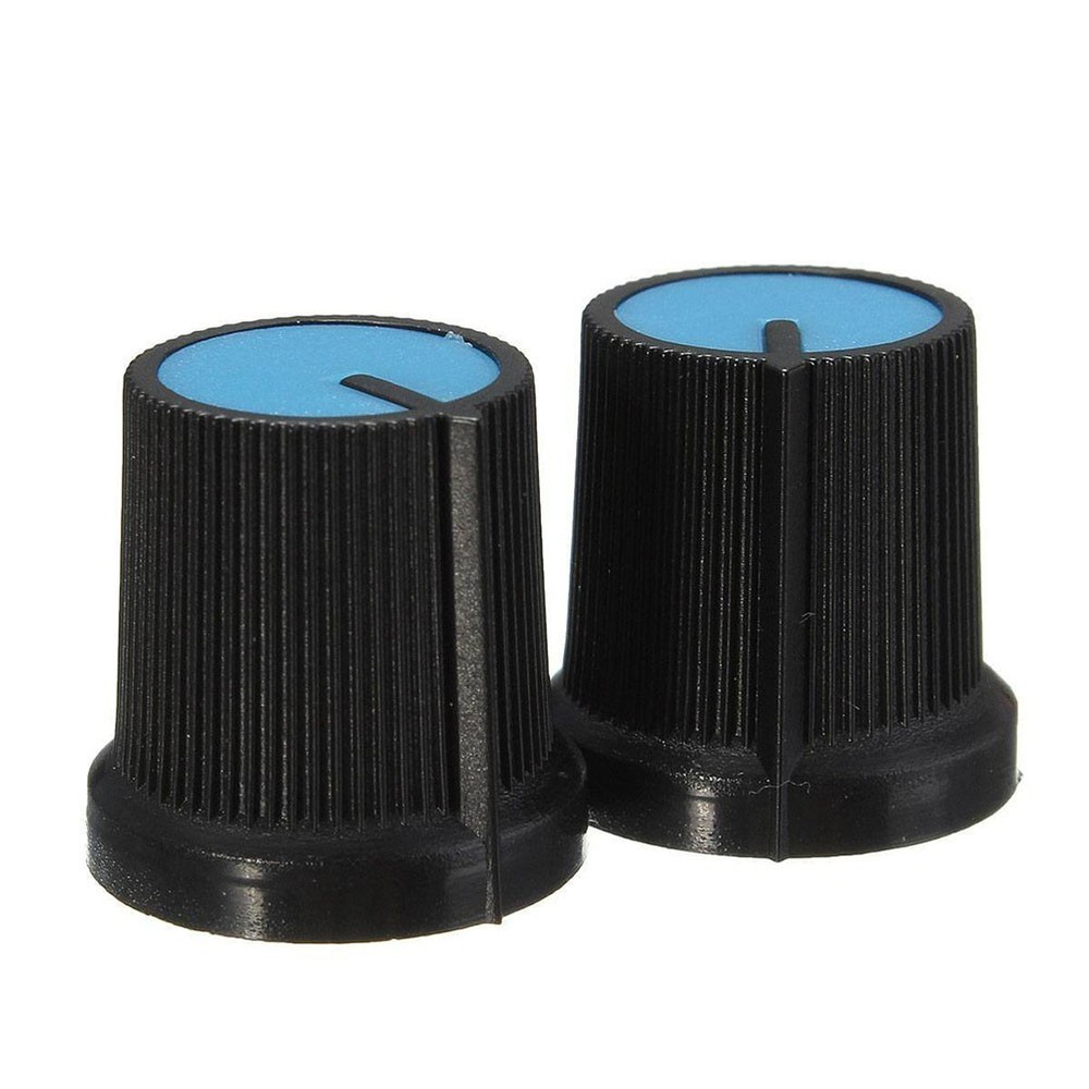 10 PCS Shaft Knob Plastic Control Knobs Flat Knurled Potentiometer
