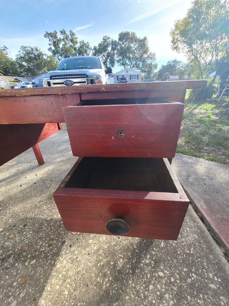1920s 2 Sided VINTAGE Childs SCHOOL Desk SOLID OAK/ Rare