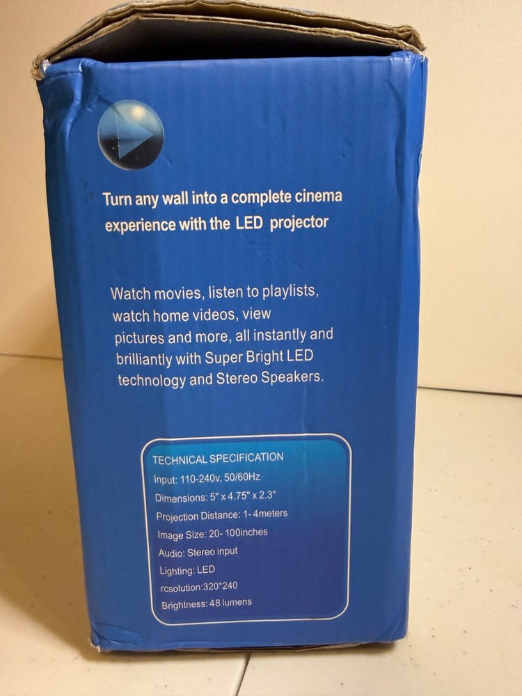 LED Entertainment Projector LCD Image System Portable Mini NEW