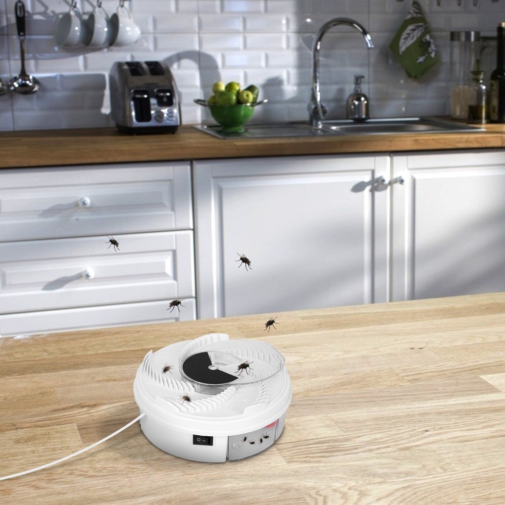USB Powered Electric Fly Trap Automatic Flycatcher Rotating Fly Pest Repellent