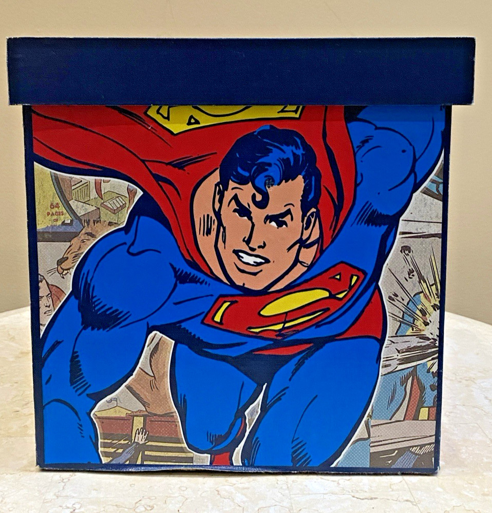 DC Superman Toy/Comic Storage Box With Printed Art