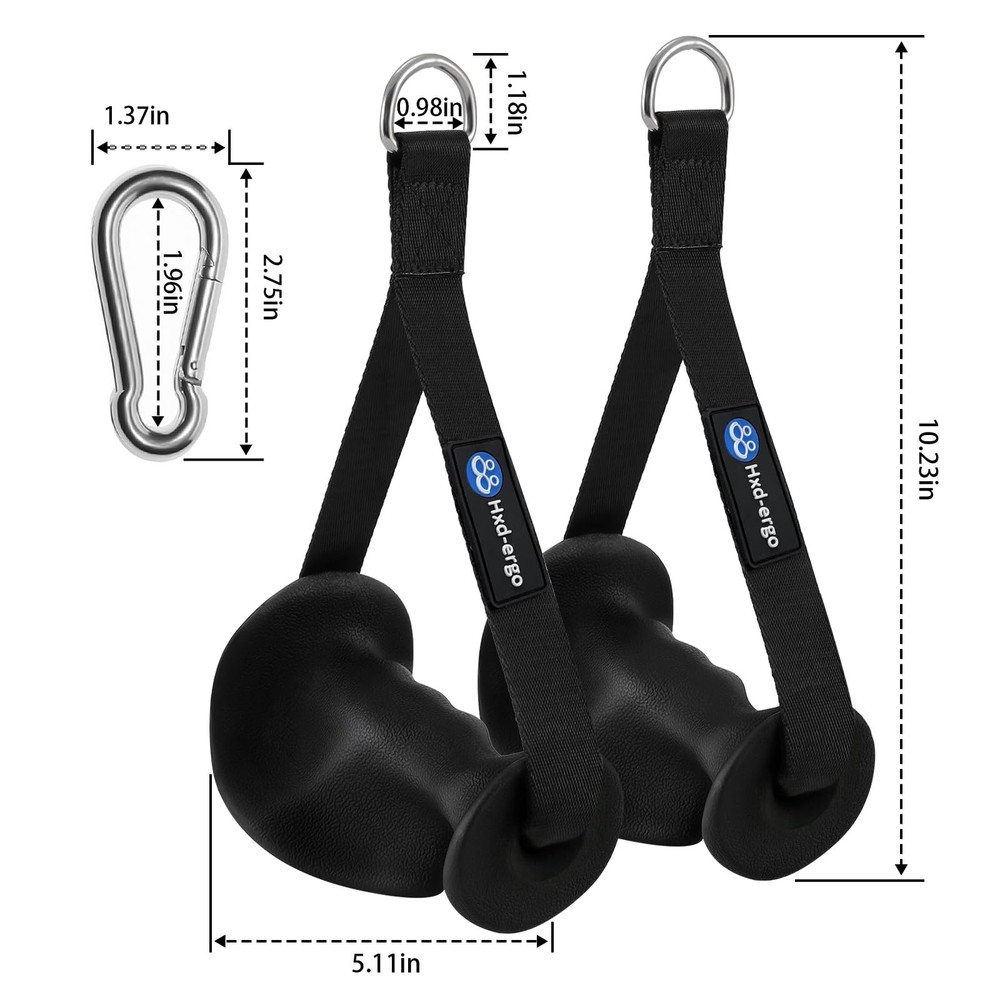 Ergonomic Exercise Handles for Cable Machine Attachments, Pilates, Strength T...