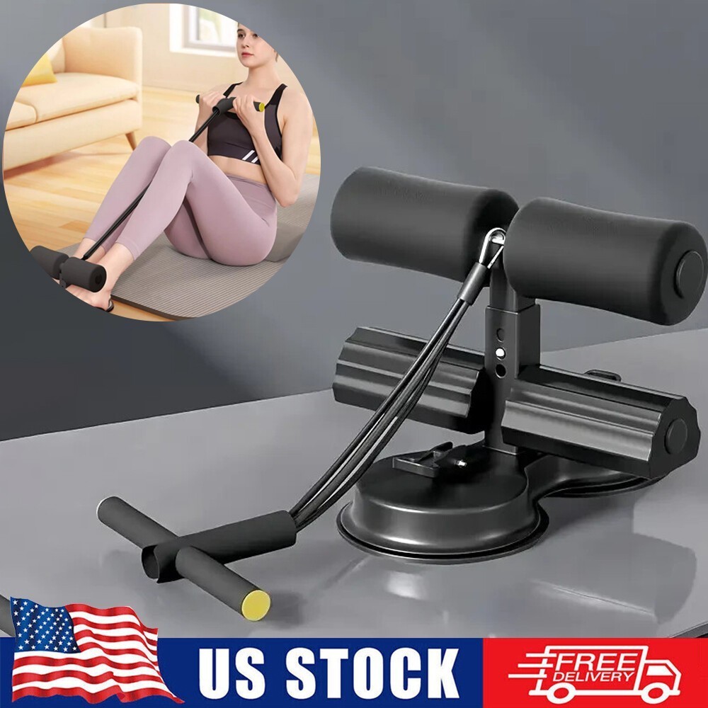 Portable Exercise Adjustable Suction Cup Sit Up Bar Floor Abs Assistant Device