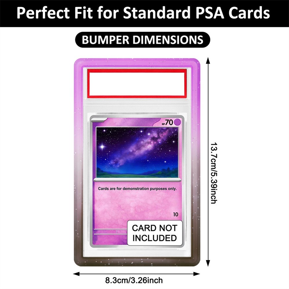 6X-30X Gradient Slab Bumper Guard Protector Skin Stackable For PSA Graded Card