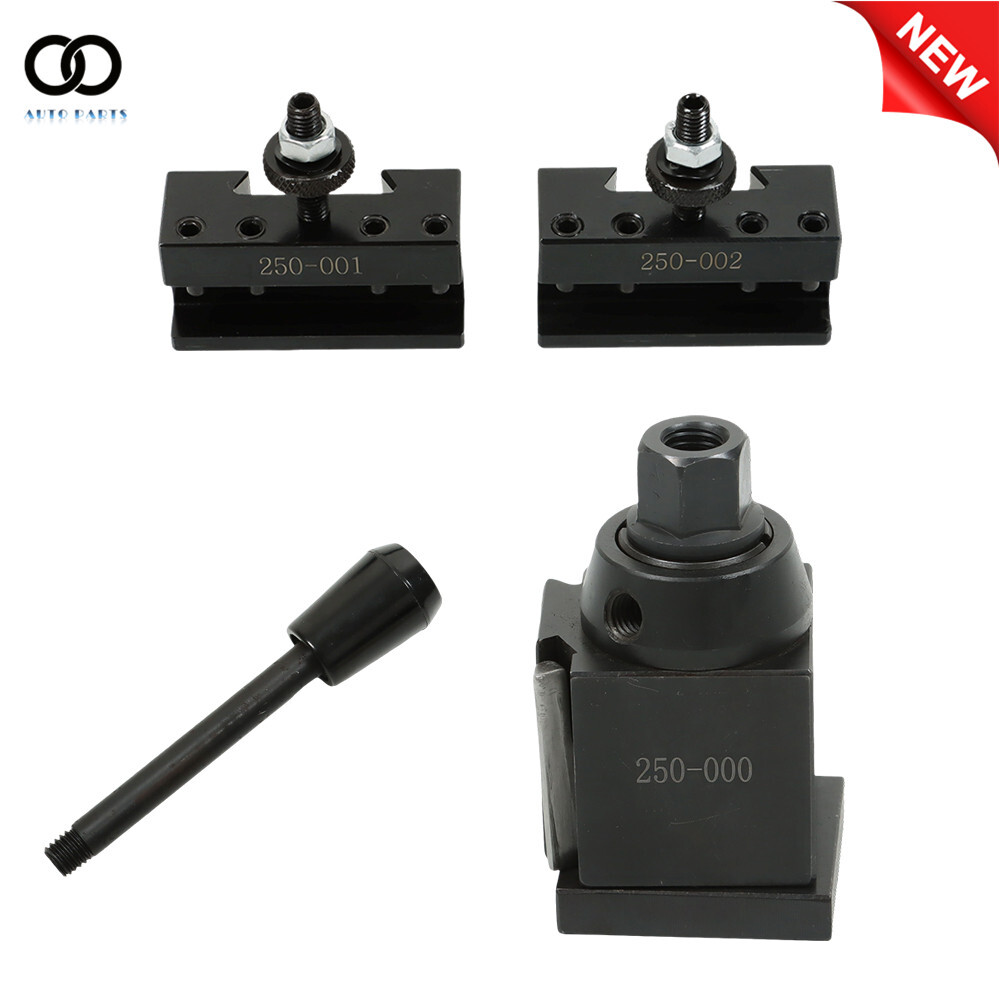 3 Piece OXA 250-000 Wedge Type Quick Change Tool Post Set Swing Dia 8" US