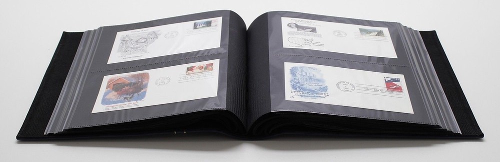Album for 200 First Day Covers, Letters, Envelopes or Postcards DARK BLUE