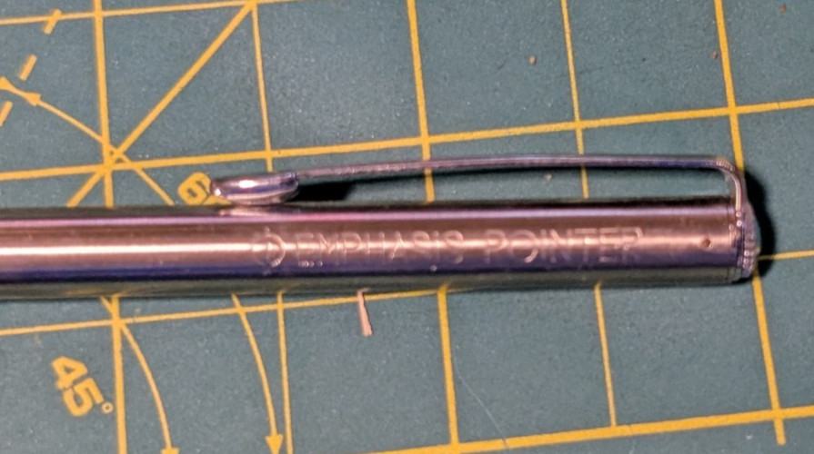 EMPHASIS POINTER Telescopic Silver Pocket Pointer Japan 5" - 25" Celesco Corp