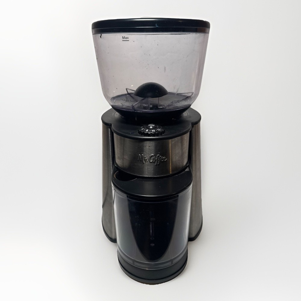 Mr. Coffee Grinder Automatic Burr Mill + Bin + Scooper BVMC-BMH23 Tested Works