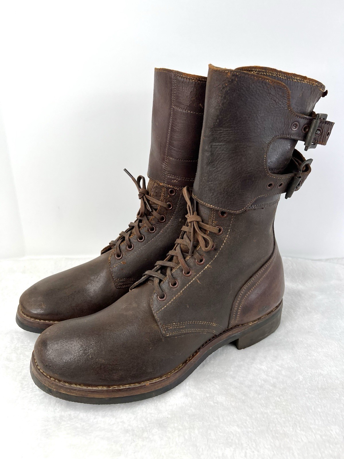 Vtg Wwii US Army Military M-1943 M43 Double Buckle Combat Boots 1940s Mens 10 E