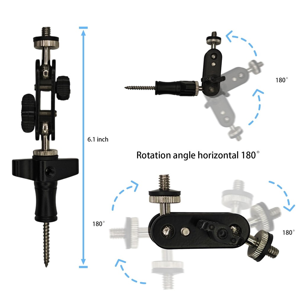 Kuiming Heavy-Duty Trail Camera Mount | Adjustable Universal Tree Black