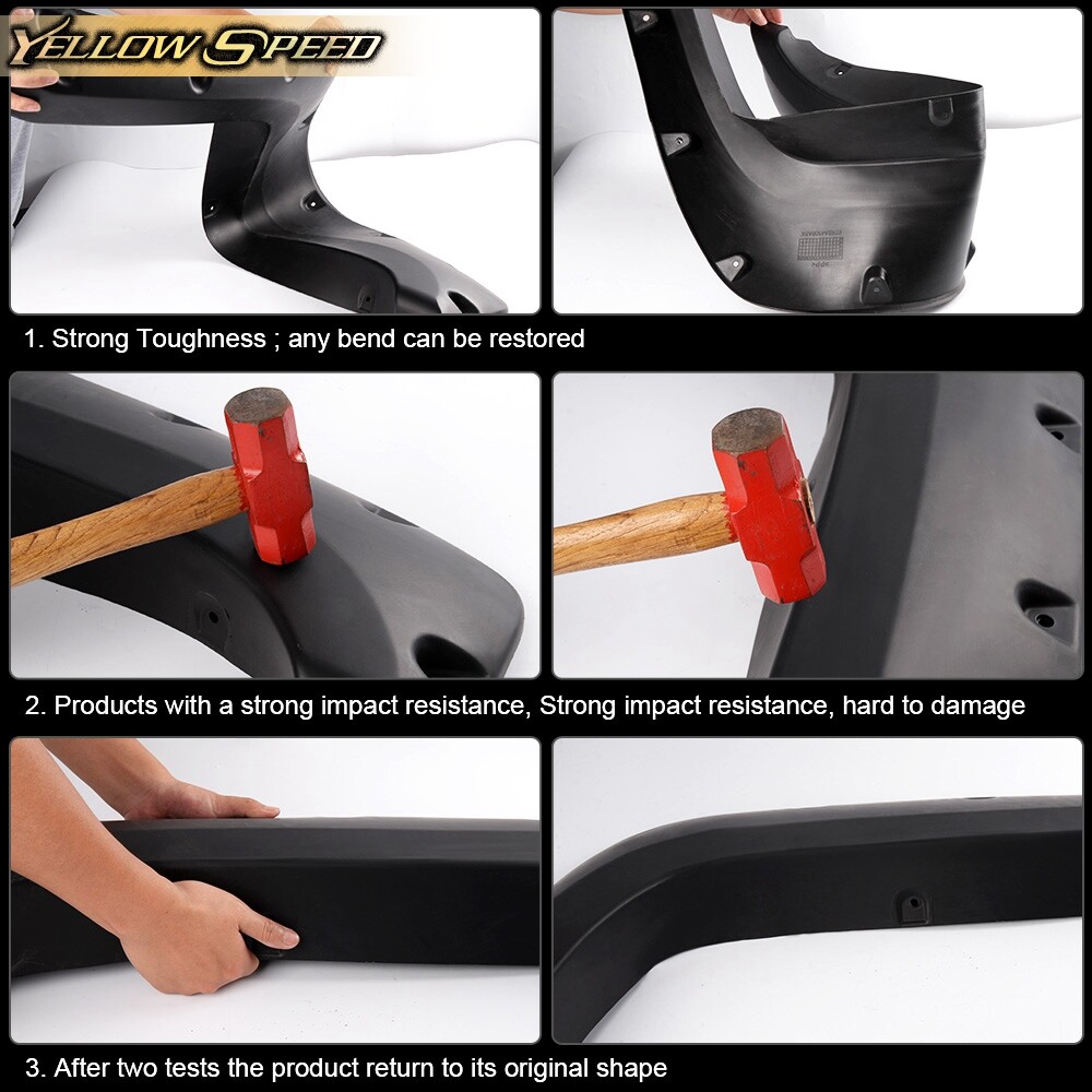 Fit For 2009-2014 Ford F150 Styleside Pocket Rivet Bolt-on Style Fender Flares