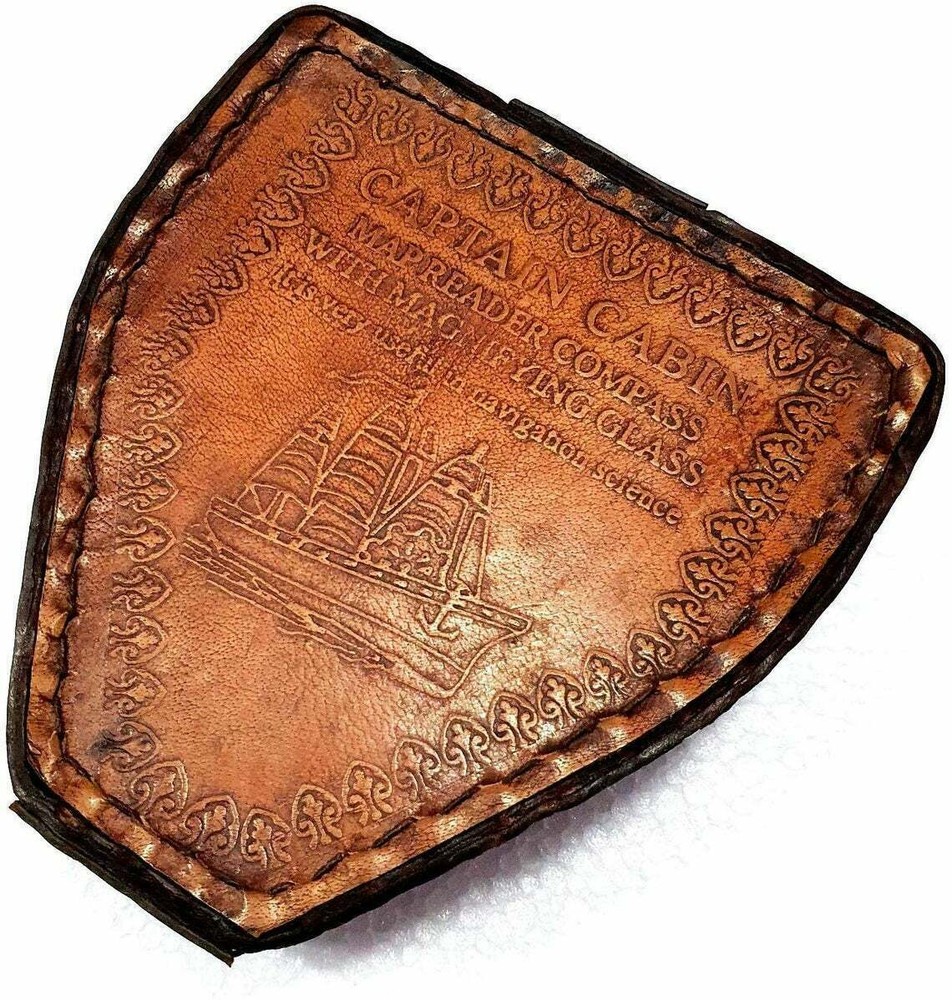 Antique Nautical Brass Map Reader Navigation Compass 3 Spencer Compass With Case