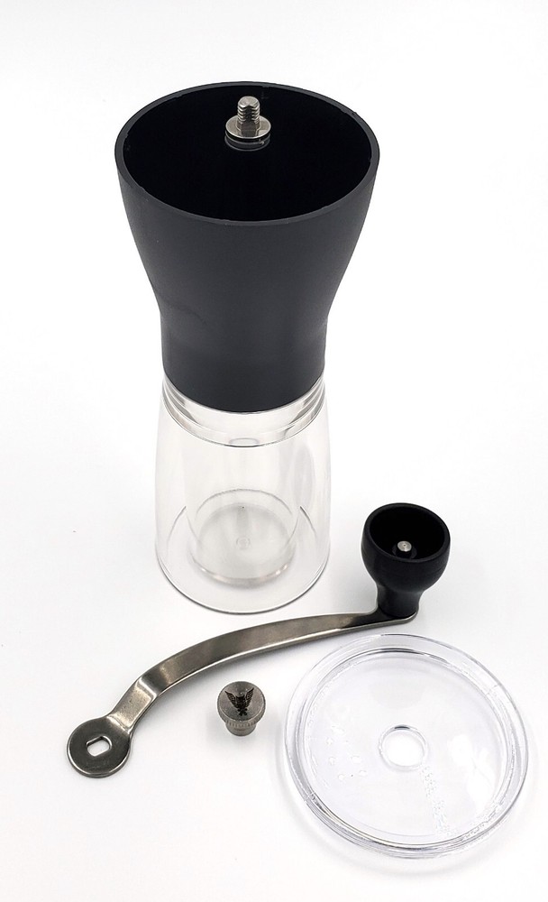 2x Small Manual Coffee Grinder Beans Nuts Adjustable Conical Ceramic Burr Spice