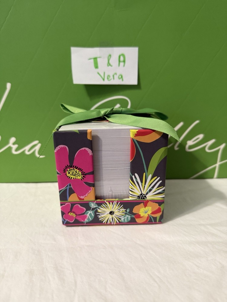 Vera Bradley Jazzy Blooms Take Note Cube Retired pattern NWT