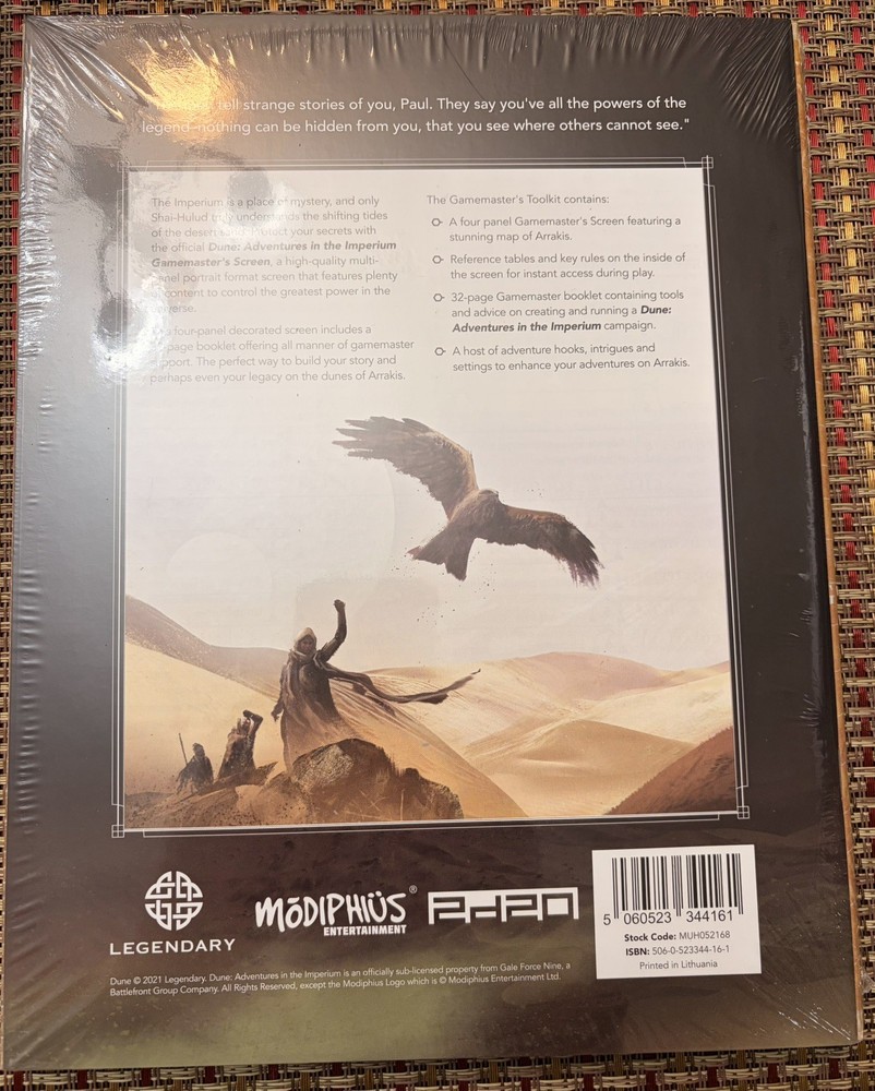 New - DUNE: Adventures in the Imperium RPG Core Rules AND GM Toolkit Modiphius