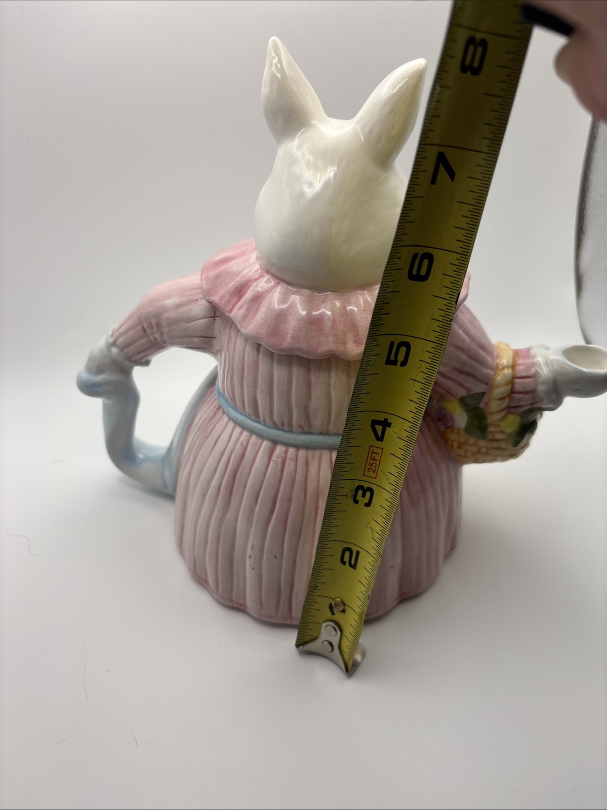 Rabbit Teapot TEA TIME Hand Painted Seymour Mann Easter Springtime