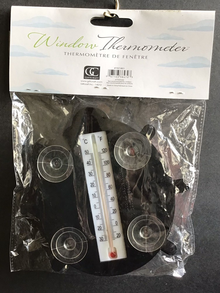 GiftCraft Window Thermometer Ladybug Shaped with Suction Cups