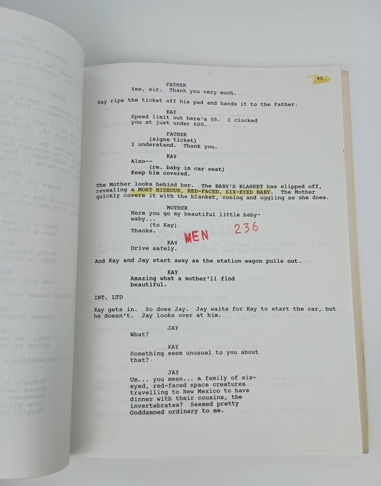 Men In Black: Second Draft movie script from Art Illustrator