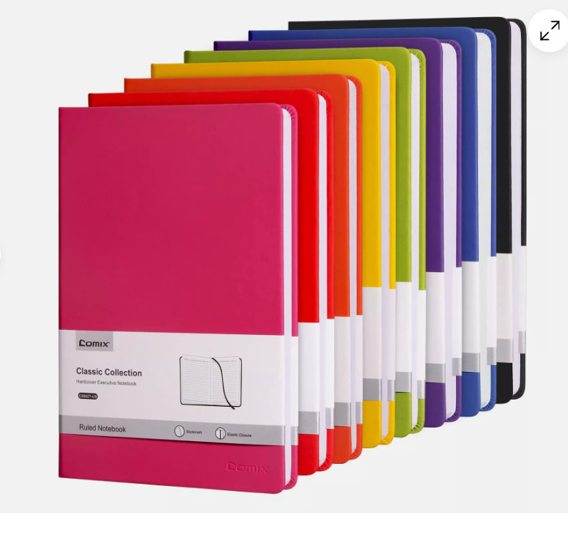 Comix Lined Journal Notebooks, 4 Pack, 160 Pages, 4 Assorted Morandi