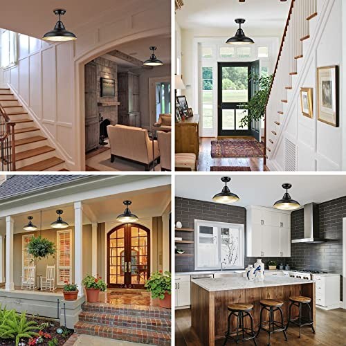 Farmhouse Semi Flush Mount Ceiling Lights, Modern Ceiling Light Ceiling Lamps