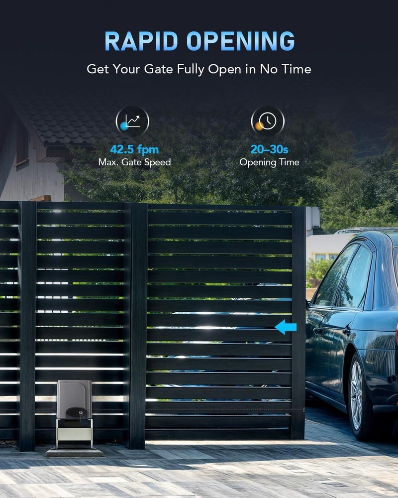 CO-Z Automatic Sliding Gate Opener Kit