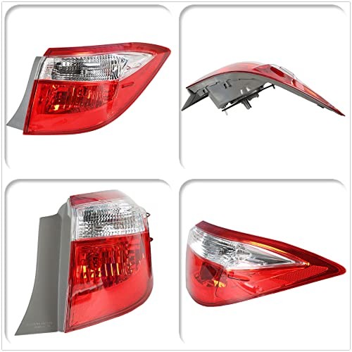 Outer Right Tail Light Assembly Replacement for Corolla OE-Style 2014-2016