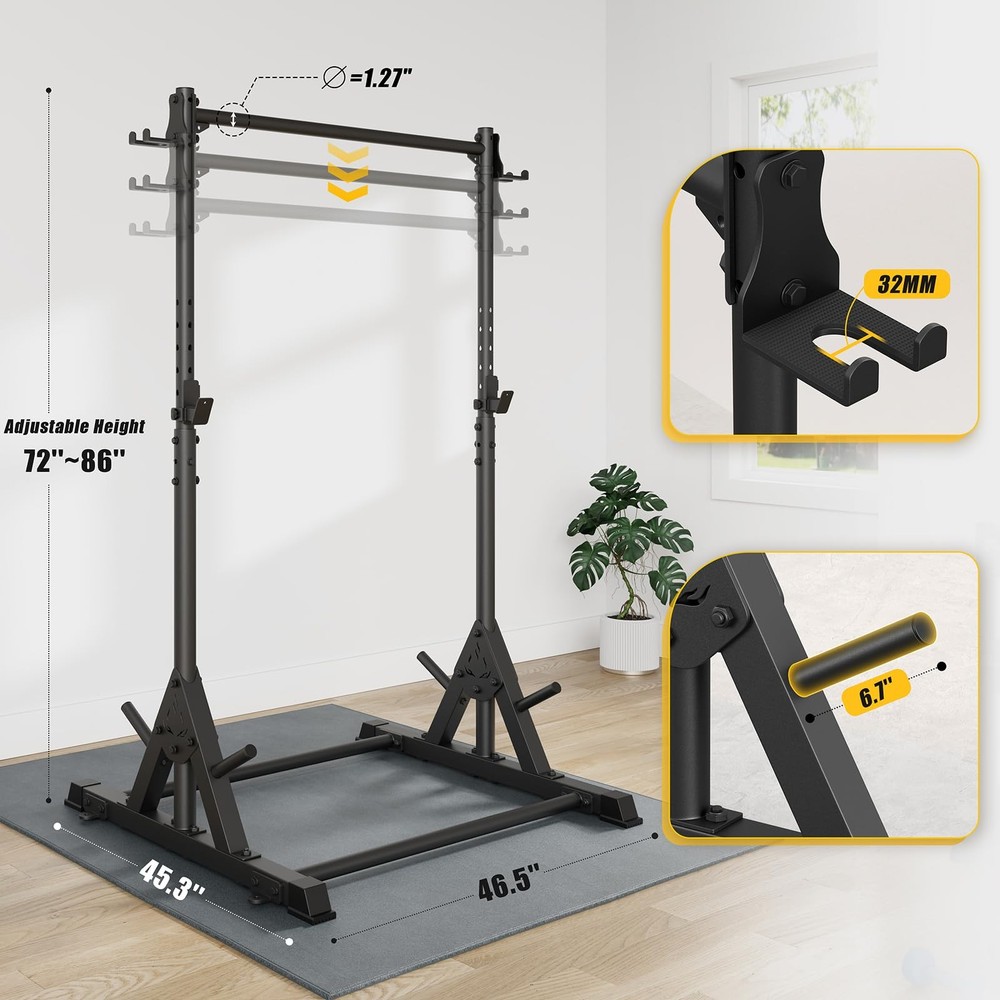 Pull Up Station, Strength Training Workout Pull Up Bar Free Standing for Home...
