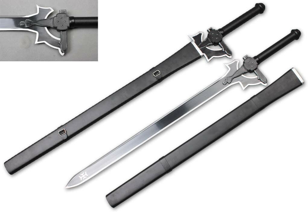 41" SAO Kirito Sword Elucidator + Dark Repulsor REAL SWORD COMBO
