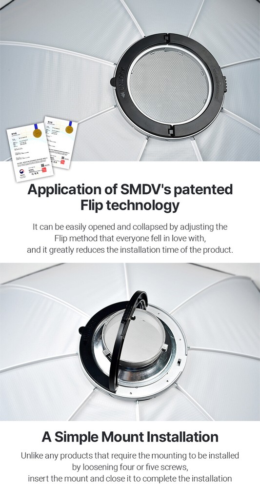 SMDV FLIP BOUNCE 44 w/ Bag /Studio Photography Top Light Diffuser Ceiling Effect