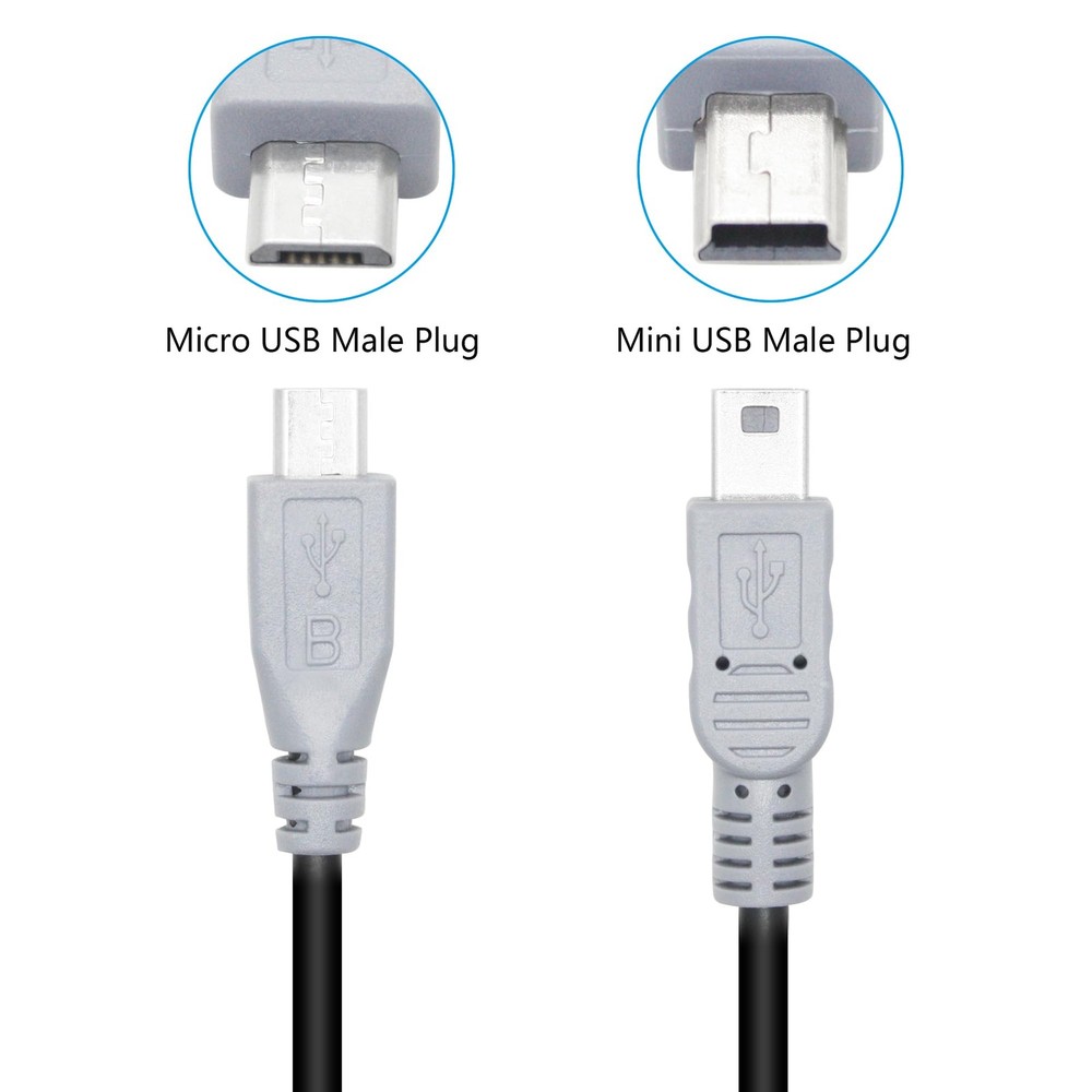 Micro USB to Mini Charging Data Cable, 1M/3FT 2.0 Male to...