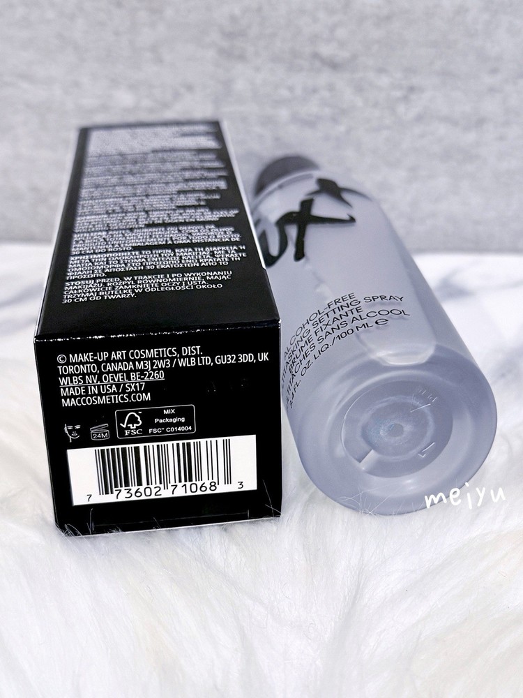 Mac Fix Plus Alcohol-Free Multitasking Setting Spray, Large Size 3.4oz/100mL,NIB