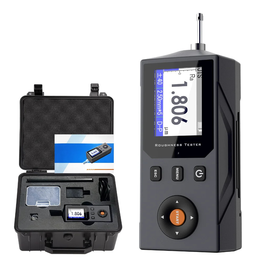 Surface Roughness Tester 0.001μm Ra Rz Rq & 12+ Parameters High Precision