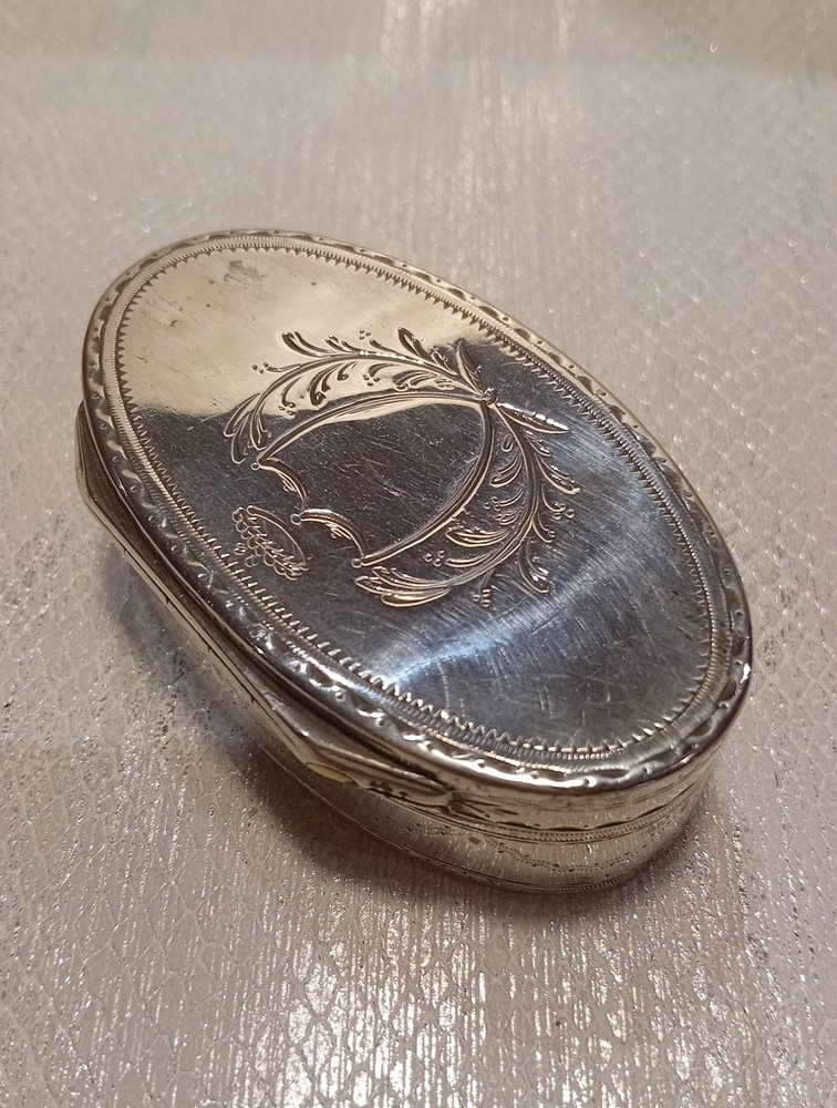 Solid Silver Snuffbox Circa 1820 French Fully Hallmarked.