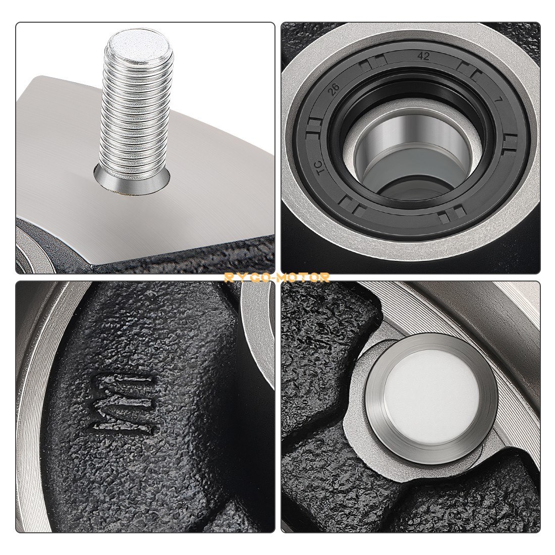 Front Brake Drum Hub for Honda TRX250 TRX250TM TRX250TE Recon 250 2x4 1997-2024