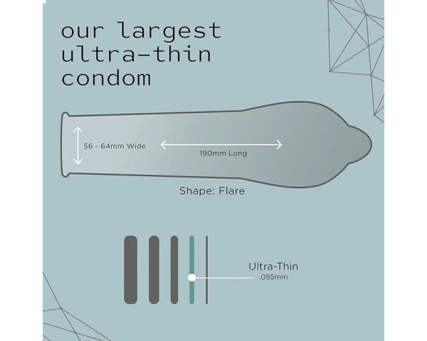 Kimono MicroThin XL - Extra Large Condoms - Flare - 36 count