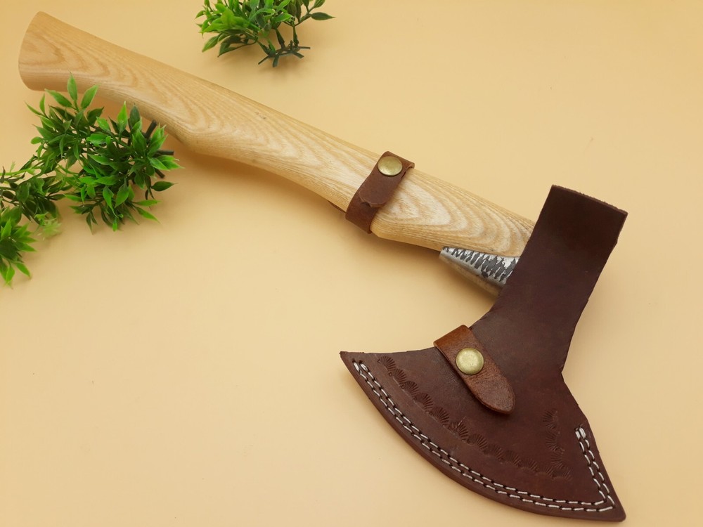 SHARP TOMAHAWK VIKING CAMP HUNTING HIKING AXE GRIP & SHEATH