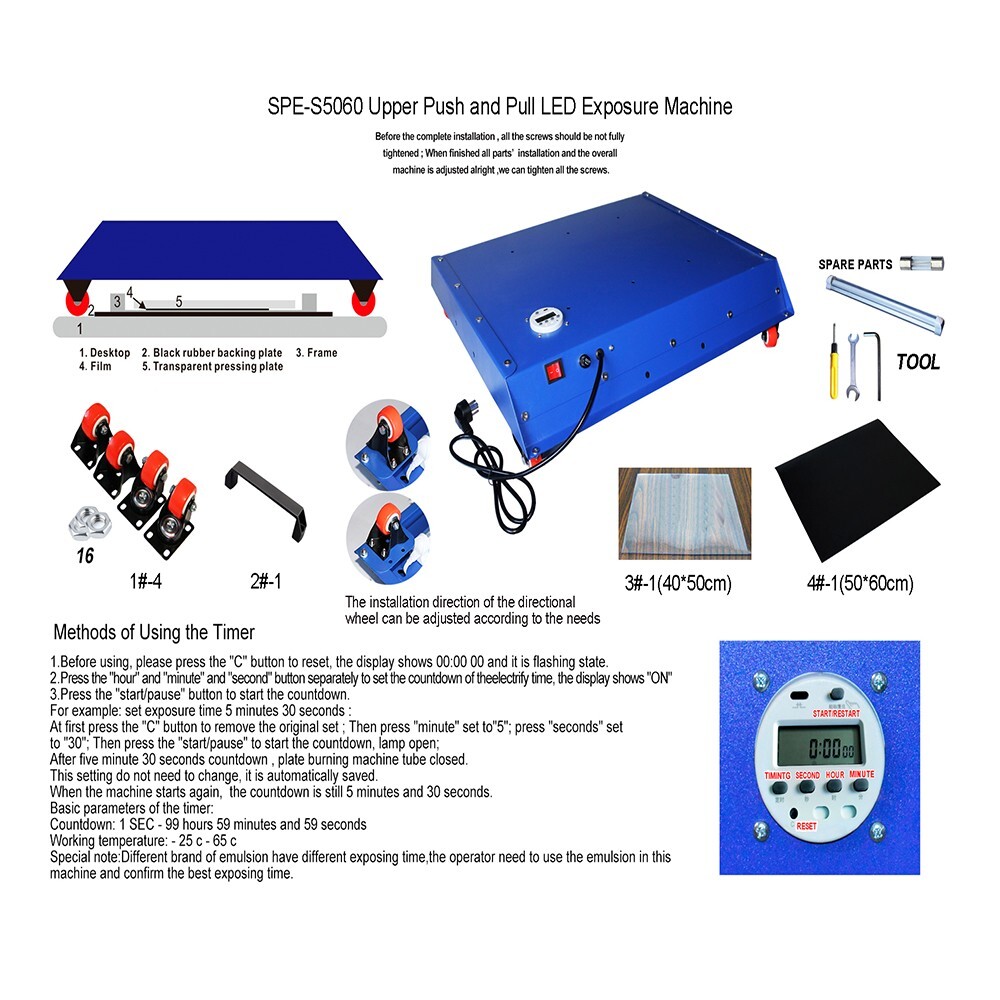 New! LED Movable Exposure Unit 110V Screen/Pad Printing Exposure Unit 006877