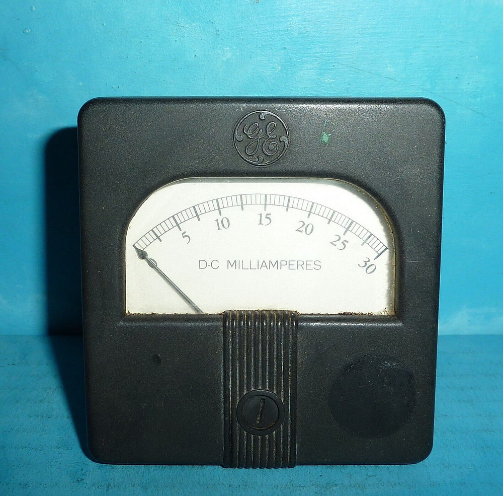General Electric Type DO-53 DC Milliamperes Panel Meter 0-30mA