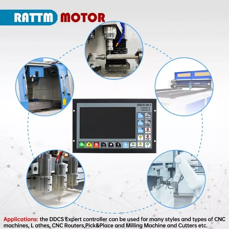 4 Axis DDCS V4.1 CNC Offline Motion Controller + Pendant Handwheel with E-stop