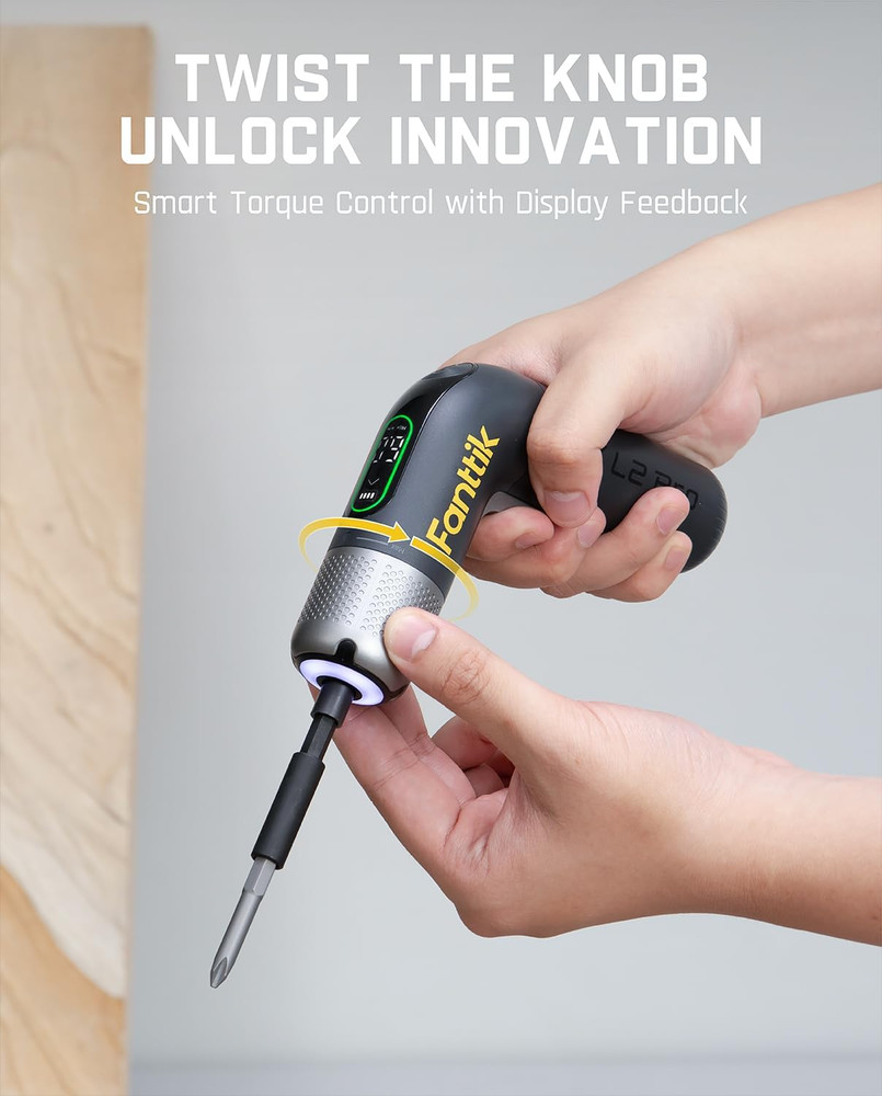 L2 Pro Electric Screwdriver Set, Cordless Screwdriver, 20 Bits, 1/4‘’Hex Chuck,
