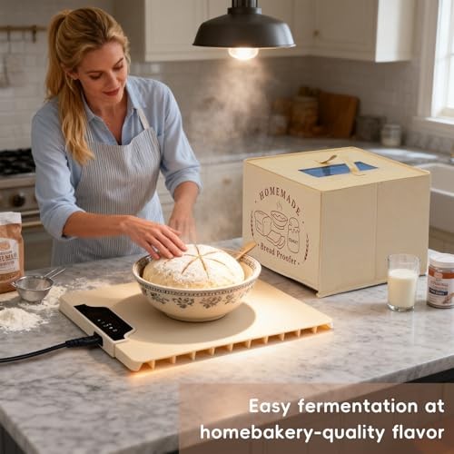 Bread Proofing Box with 85-210°F Temp Control & 12H Timer, Full Small With Box